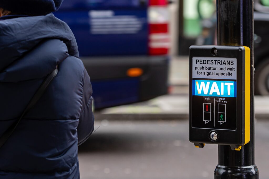 crosswalk button for pedestrian with light warning 2022 11 14 09 19 54 utc
